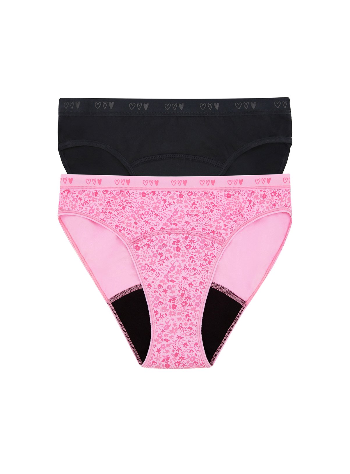 LOVE LUNA First Teen 2 Pack Period Bikini Brief 11-12 years - Image 1 thumbnail